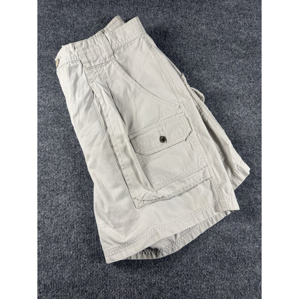 Vintage 90s Banana Republic Safari Travel Shorts Mens 33 Pleated Khaki Cotton